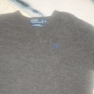 Polo by Ralph Lauren Charcoal V-Neck Sweater